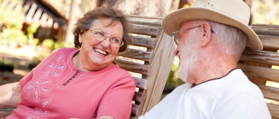 Loving Senior Couple Enjoying the Outdoors Together.